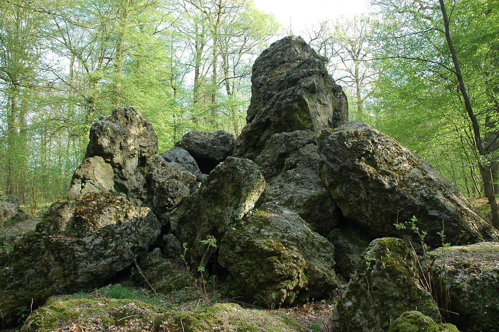 Die Gesteinsformation "Dicke Steine" bei Nümbrecht (2007).