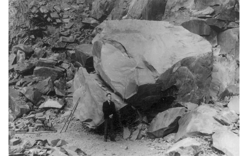 Nach der Sprengung. Steinbruch K. Kind, Kotthausen. (um 1930)