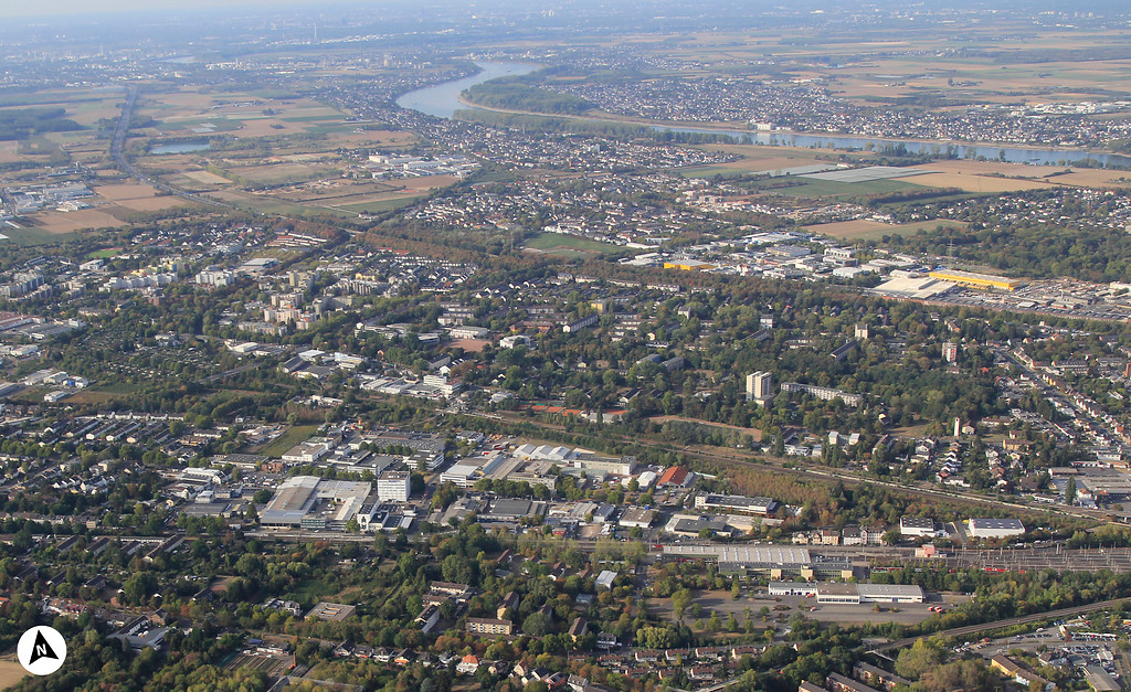 Luftbildaufnahme von Bonn Tannenbusch mit HICOG-Siedlung (2018)