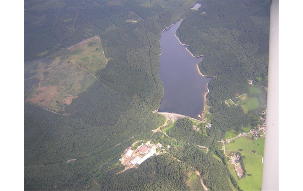 Luftbild der Dreilägerbachtalsperre aus dem Jahr 2005