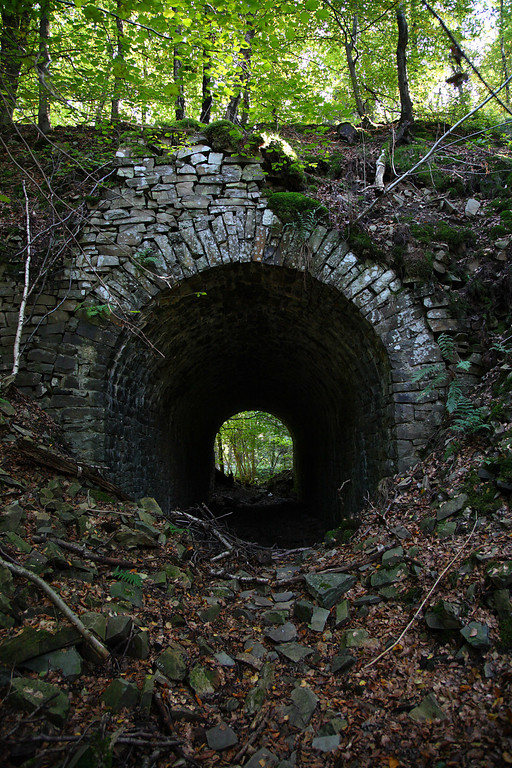 Eisenbahntunnel der Feldbahn im Steinbruch westlich von Obernhagen (2009)