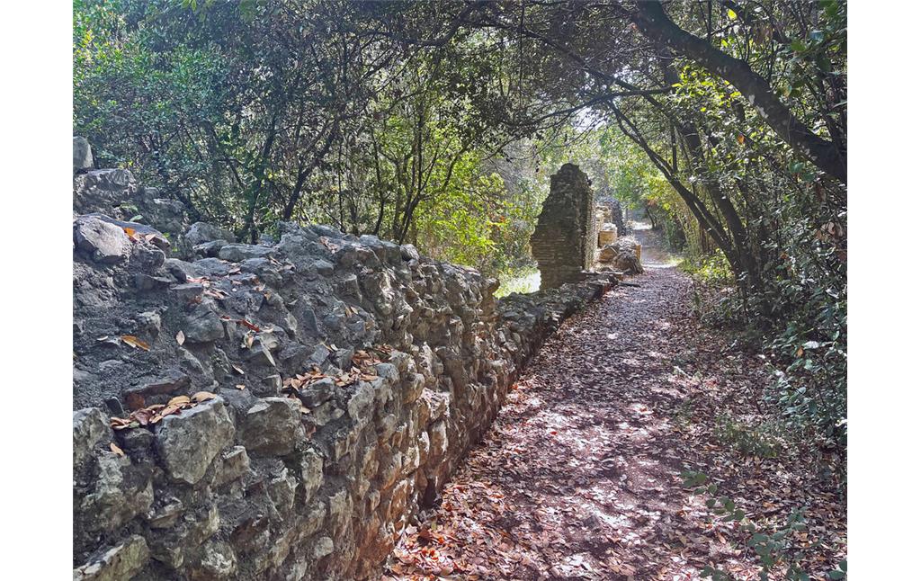 Weg entlag der Stadtmauer im Archäologischen Park Butrint (Albanien) (2022)