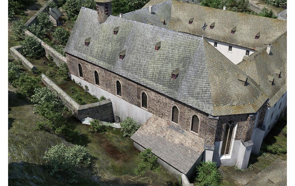 Rekonstruktion der Klosterkirche im Kloster Maria Engelport bei Treis-Karden (2018)