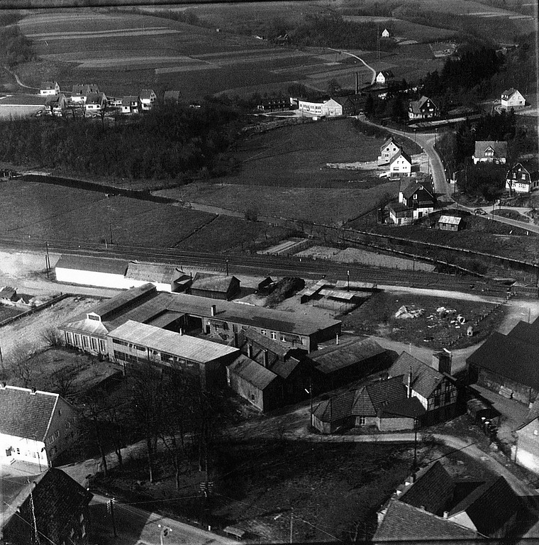 Luftbildaufnahme Eisenwerk Grümer (1960er)