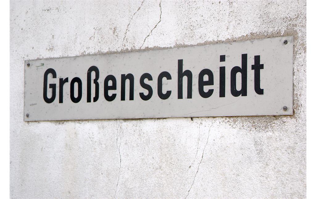 Straßenschild in Großenscheidt (2008)