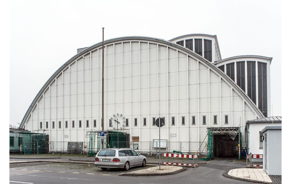 Ansicht der Großmarkthalle in Köln-Raderberg gen Westen (2018).