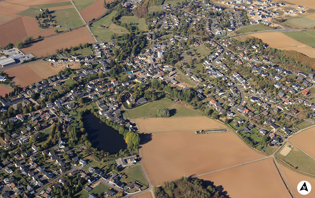 Luftbildaufnahme von Kirspenich (2018)