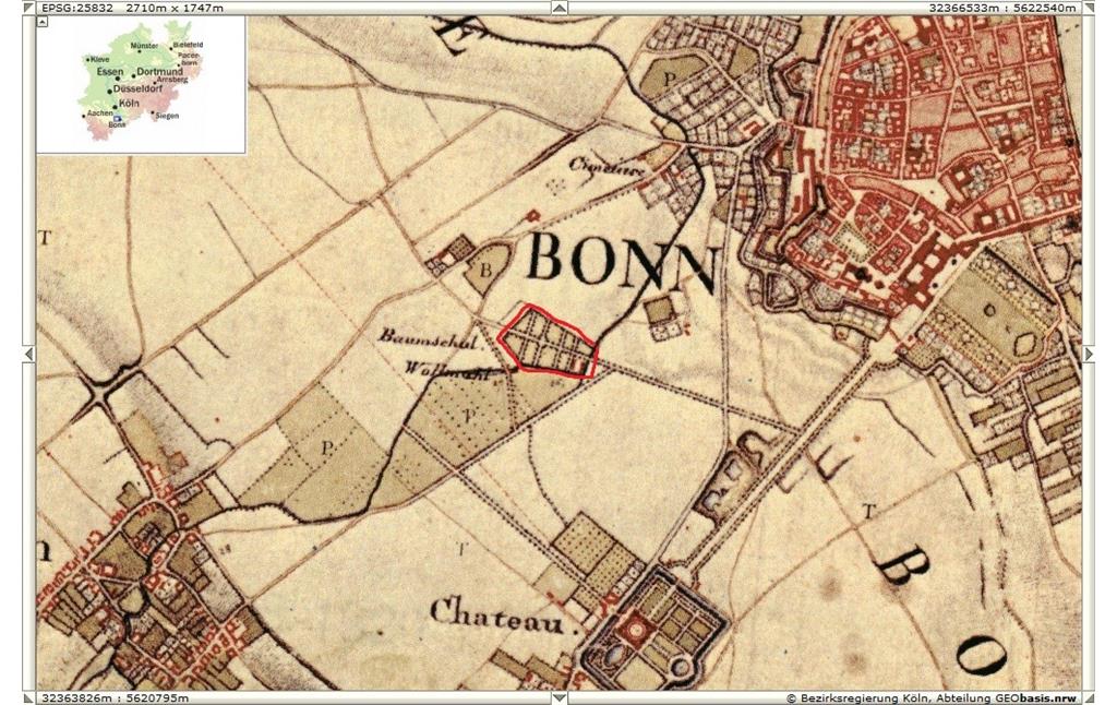 Tranchot Karte Bonn 1801-1828