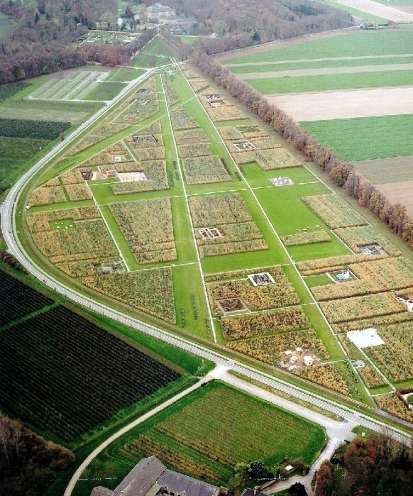 Luftbild Gartenanlage Schloss Dyck