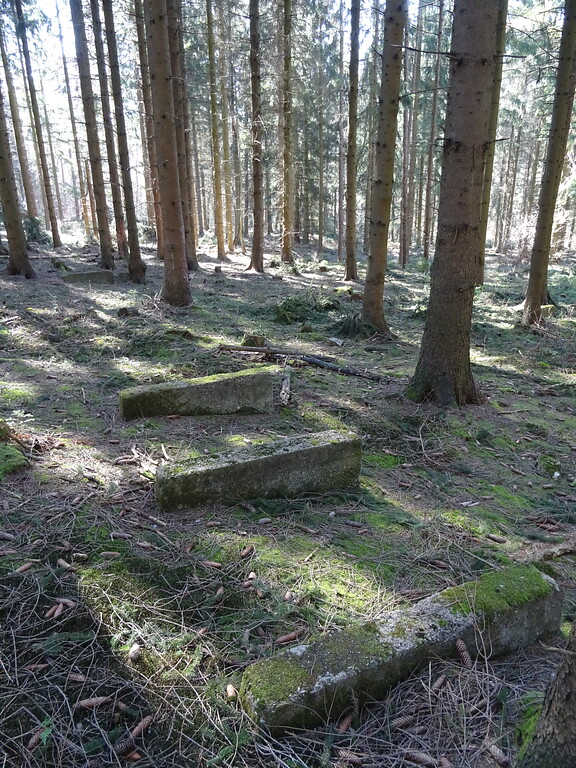 Überreste eines Bunkerfundaments auf dem Standortübungsplatz Brander Wald zwischen Aachen-Brand und Stolberg-Münsterbusch (2020)