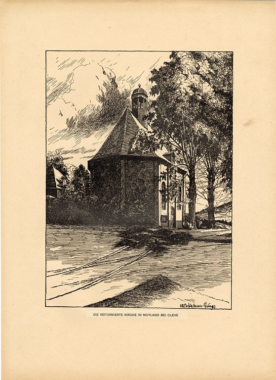 Heimatbilder "Rheinische Dorfkirchen", Federzeichnungen von Otto Ackermann-Pasegg, Text von Edmund Renard, erschienen 1922.