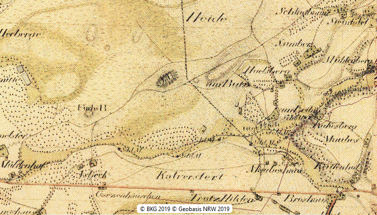 Jaberg in der Karte von Tranchot / v. Müffling (1801-1828)