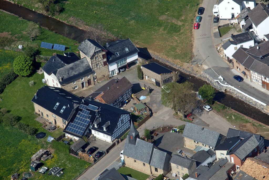 Luftbild der Burgmühle Arloff (2021)