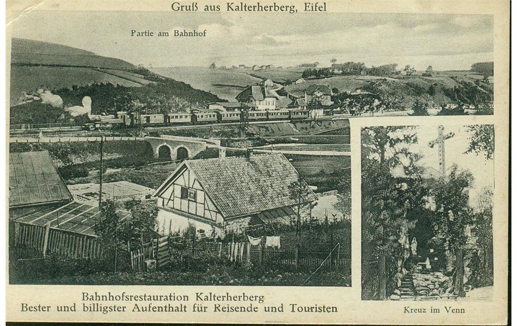 Postkarte mit  touristischer Werbung aus Kalterherberg, um 1900