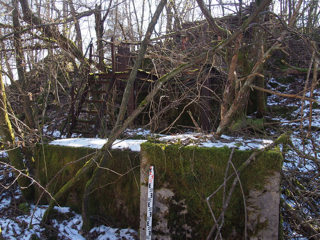 Reste einer Aufbereitungsanlage im Steinbruch NSG Morkepütz (ca. 1960er Jahre) (2018).