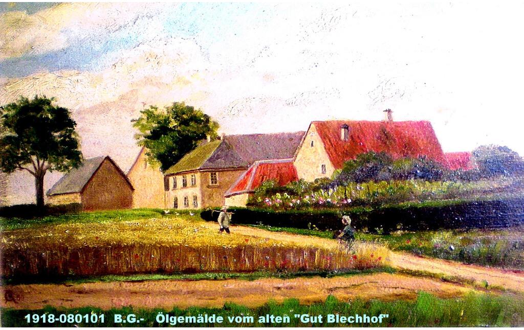 Ölgemälde Blechhof (1918)