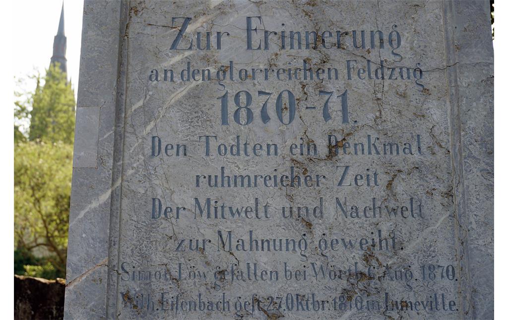 Kriegerdenkmal Villmarer Lahn-Marmor-Weg; Rundweg 1