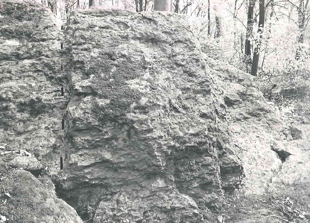 Abbau-/Spaltspuren vom römischen Steinabbau am Felsenmeer Rüdenet