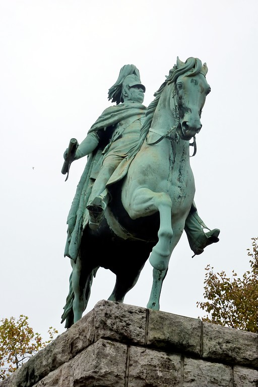 Reiterstandbild des preußischen Königs Friedrich Wilhelm IV. an der Hohenzollernbrücke in Köln-Deutz