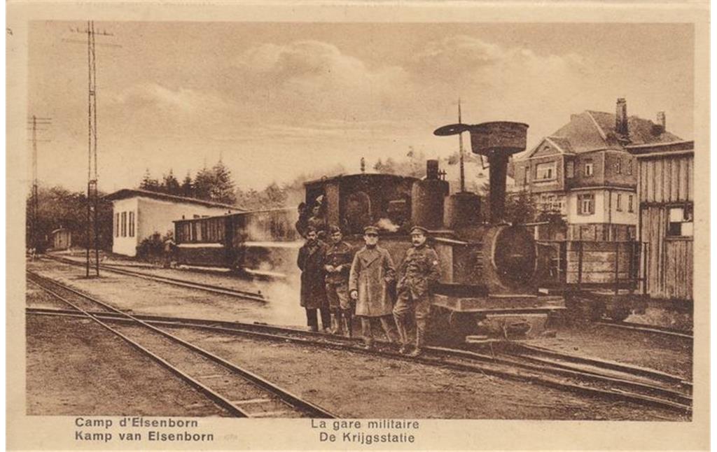 Die Schmalspurbahn mit zwischen Sourbrodt und dem Militärgebiet Elsenborn, Anfang des 20. Jahrhunderts