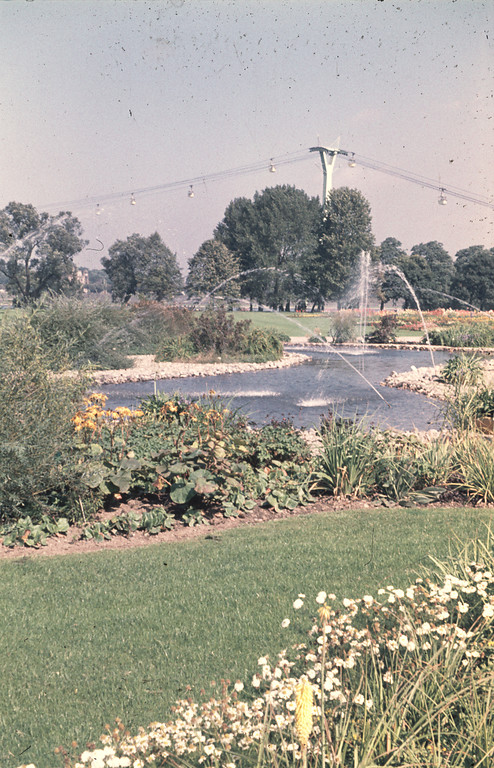 Blick auf die Seilbahn 1957
