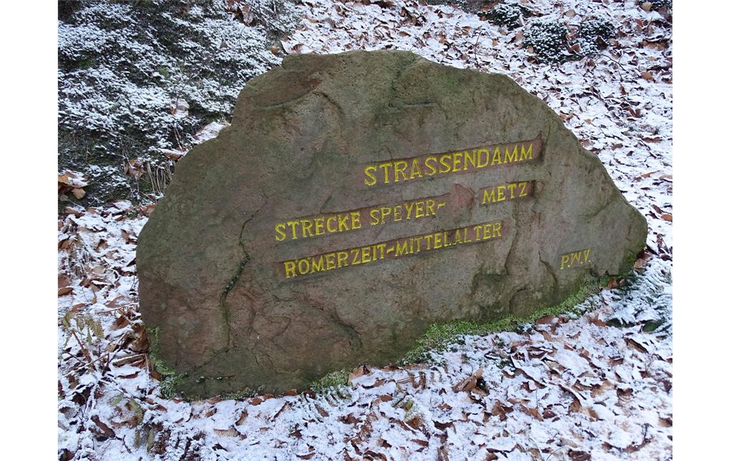 Ritterstein "Strassendamm Strecke Speyer-Metz Römerzeit-Mittelalter" (2019)