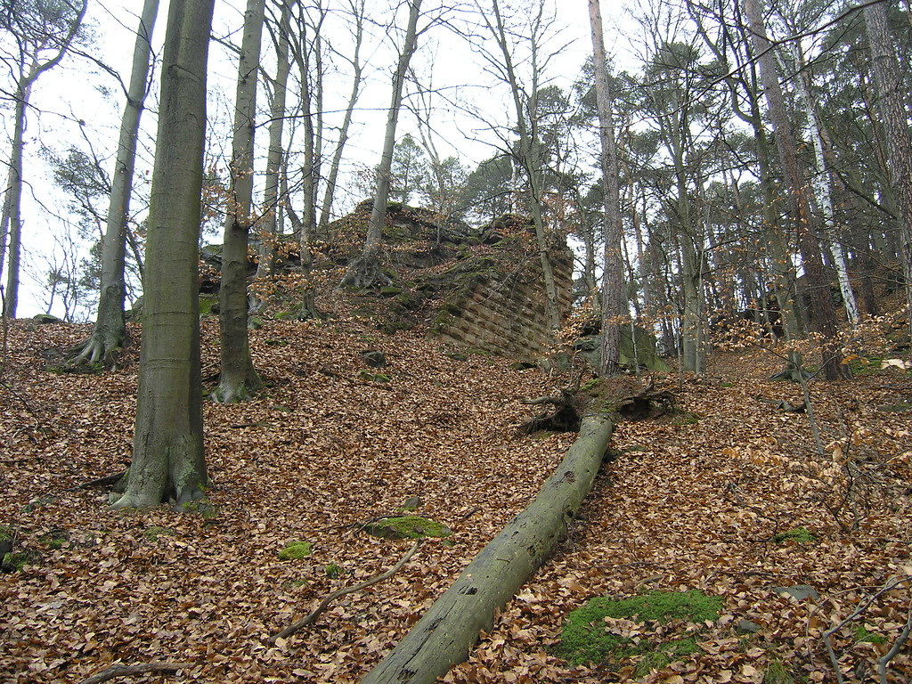 Die Burgruine Lichtenstein bei Neidenfels, Ansicht von Osten (2004).