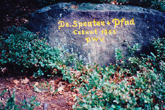 Ritterstein Nr. 185 Dr. Sprater + Pfad Erbaut 1953 am Kesselberg (1994)
