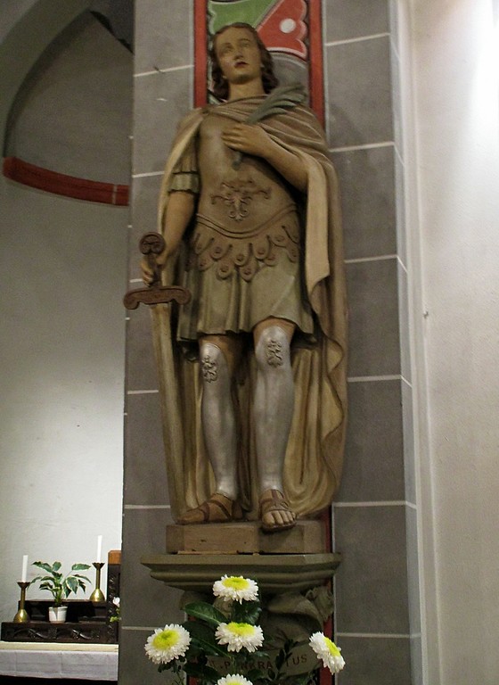 Steinerne Figur des heiligen Pankratius (2015).