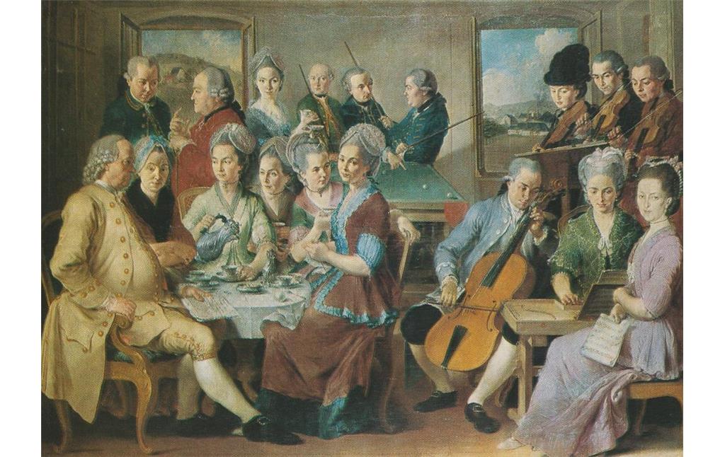 "Die Familie Johannes Remy in Bendorf bei Koblenz, Gemälde von Januarius Zick aus dem Jahr 1776