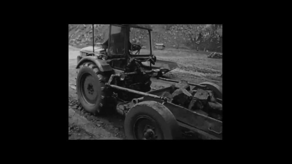 Videoausschnitt aus dem Film "Linzer Basaltindustrie" über den Transport des Basalts mit der Bremsbahn in Dattenberg (1959)