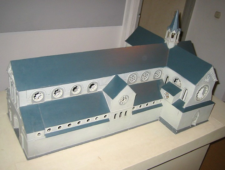 Modell der Abteikirche Heisterbach im Siebengebirgsmuseum Königswinter (2010).