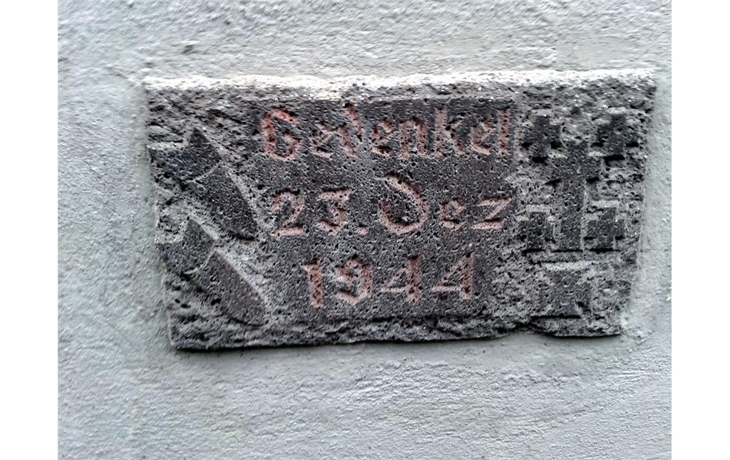Gedenkstein am Haus Ecke Sebastian- und Leipziger Straße in Bad Neuenahr (2016).