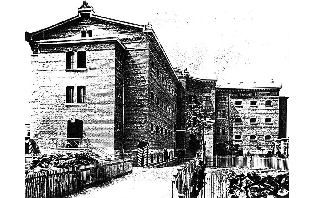 Historische Aufnahme des Arresthauses Bonn von 1879.