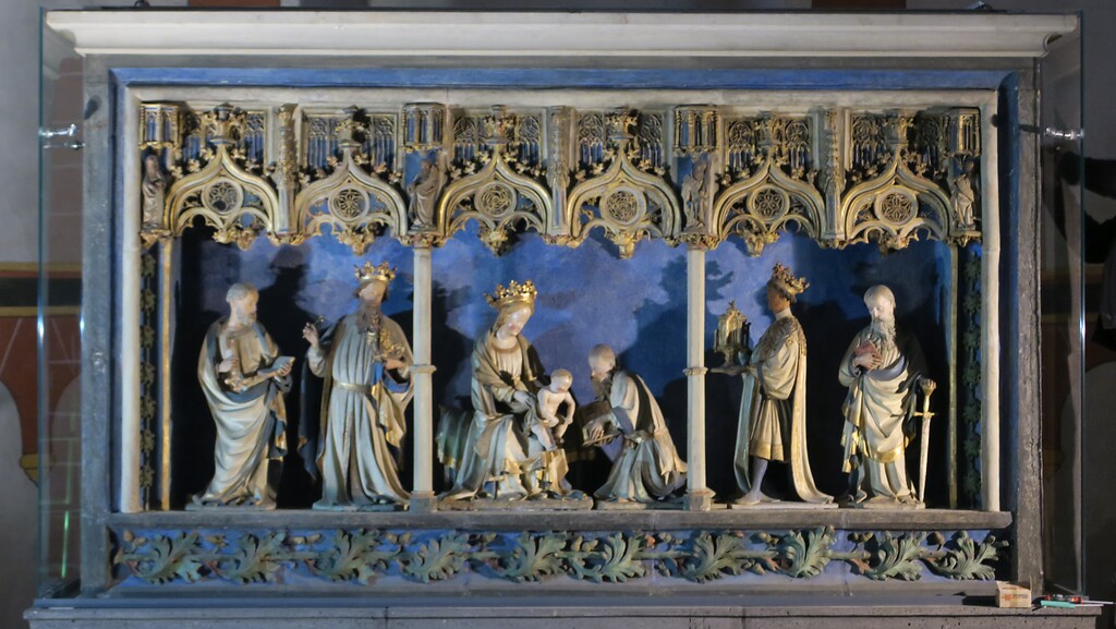 Flügelaltarretabel der Gebrüder Cuno und Georg Broy aus dem 16. Jahrhundert in der Kreuzgangkapelle von St. Castor in Karden (2010)