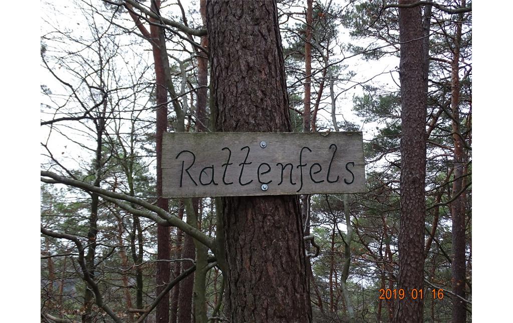 Ritterstein Nr. 164 Rattenfels bei Diemerstein (2019)