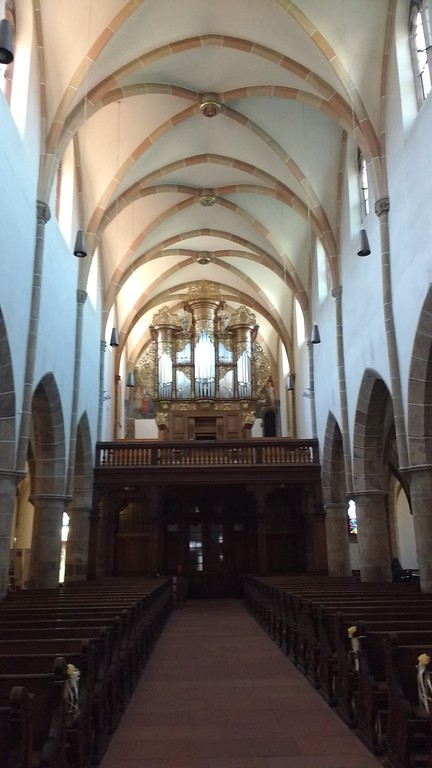 Der Orgelprospekt in der Stiftskirche von Landau in der Pfalz (2017).