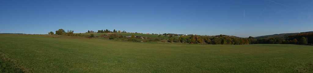 Panoramaansicht der Ortsgemeinde Dörrebach (2016).