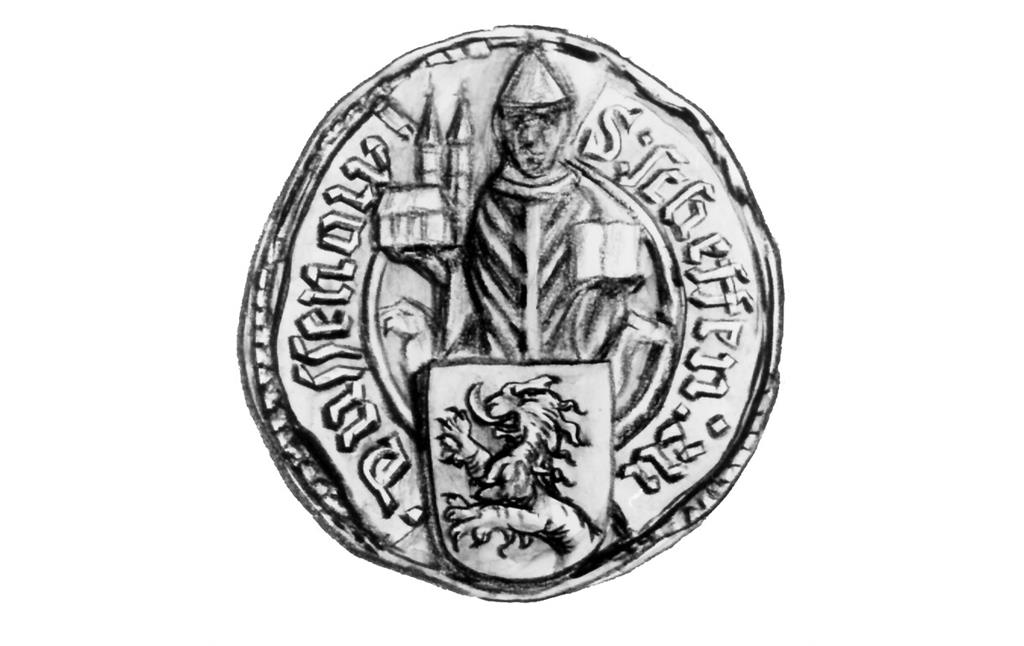 Kopie des Gerichtssiegels der Schöffen von Dausenau, benutzt ab 1499