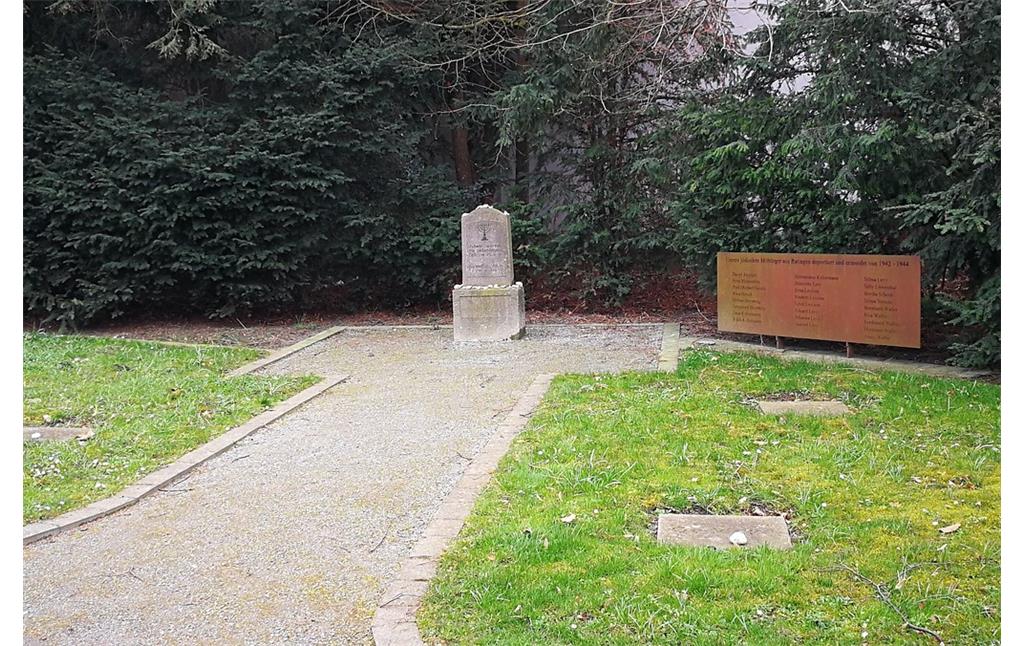 Jüdischer Friedhof in Ratingen (2019): Die Erinnerungs- und Gedenkstätte in der 2013 neu eingerichteten Grünanlage.