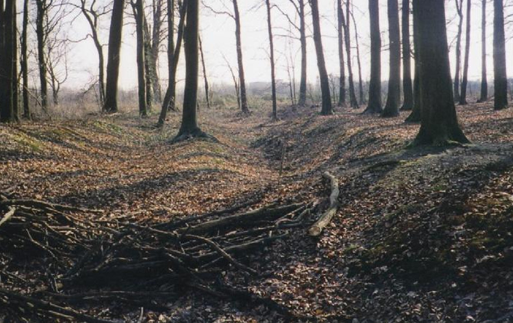 Graben einer Panzersperre in Krefeld-Forstwald