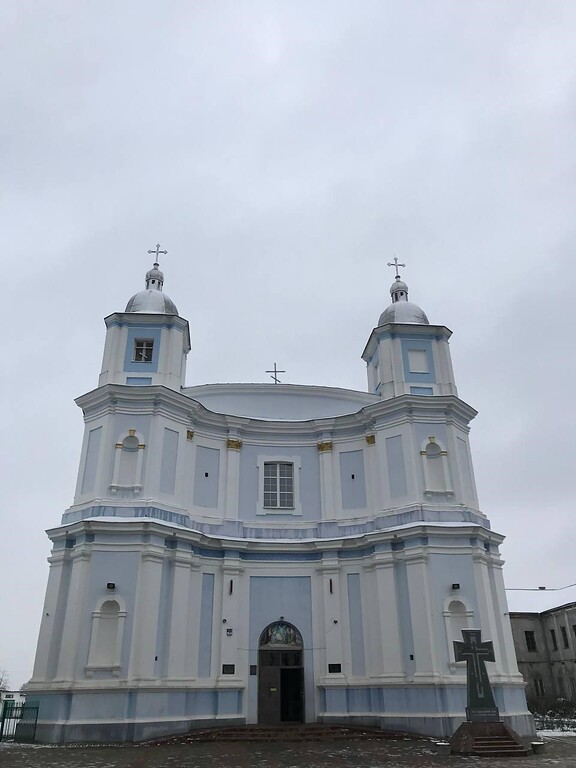 Front view of the Cathedral of the Nativity of Christ in Volodymyr-Volynskyi (2021)