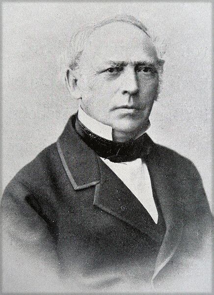 Historische Fotografie von Wilhelm Ludwig Deichmann (1798-1876), der als Bankier die Kölner Bankhäuser "A. Schaaffhausen'scher Bankverein" und "Deichmann & Co." führte (Aufnahme um ca. 1860).