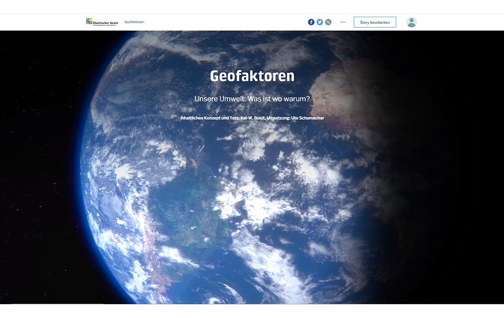 Geofaktoren - Eine StoryMap