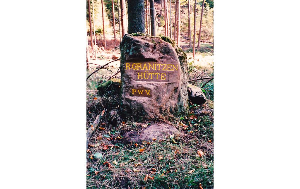 Ritterstein Nr. 40 "R. Granitzenhütte" im Horbachtal (1999)
