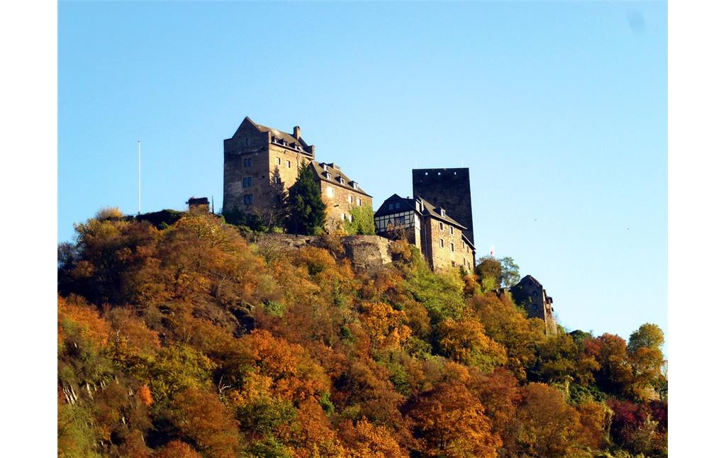 Schönburg Oberwesel (2016): Blick auf die Burg von Nordwesten.