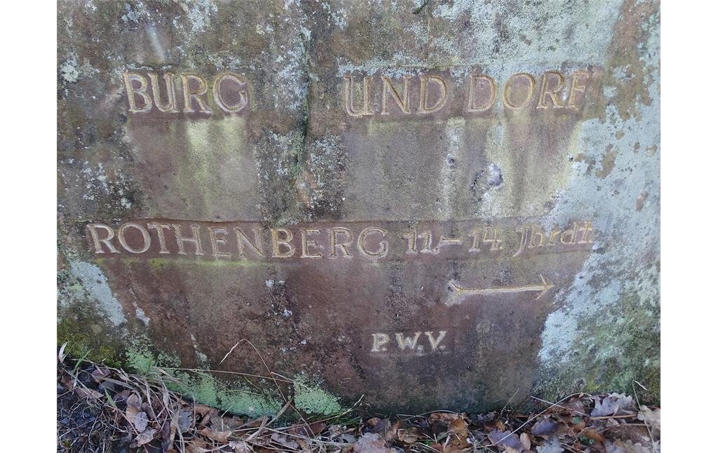 Ritterstein Nr. 292 Burg und Dorf Rothenberg 11.-14. Jhrdt. südwestlich von Göllheim (2019)