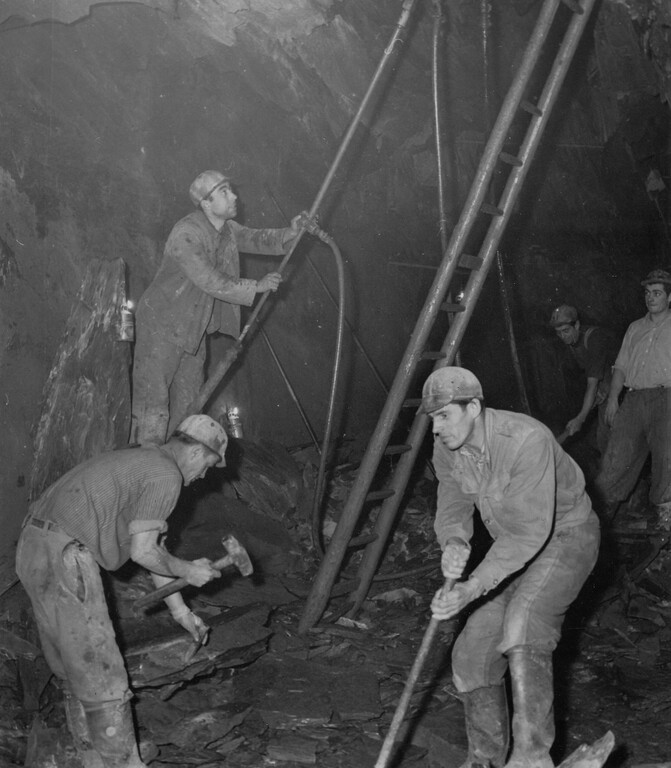 Dachschieferbergbau in Kaub (1950er Jahre)
