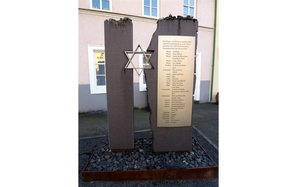 Denkmal an der ehemaligen Synagoge in Oberwesel (2016)