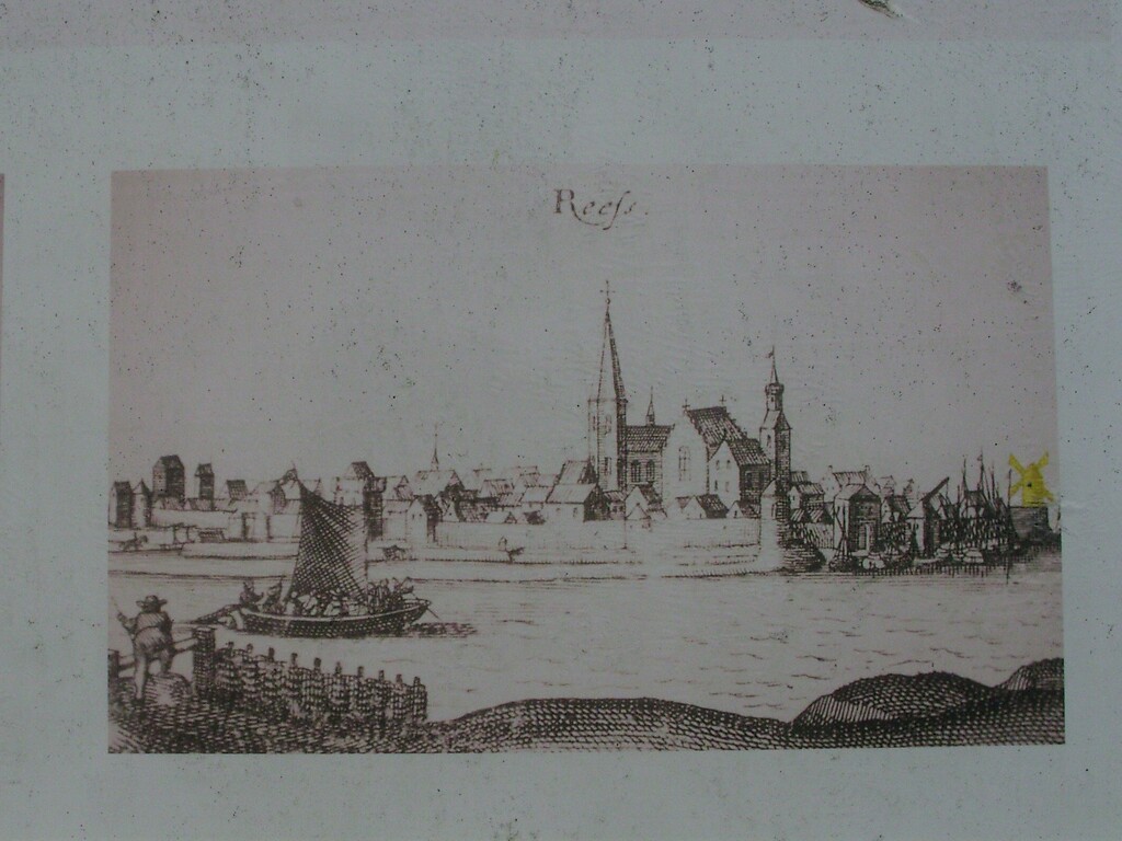Ansicht der Stadt Rees um 1653